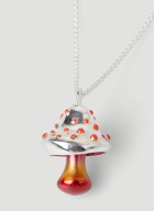 Gradient Colour Mushroom Necklace in Silver