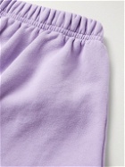 ERL - Tapered Cotton-Blend Jersey Sweatpants - Purple