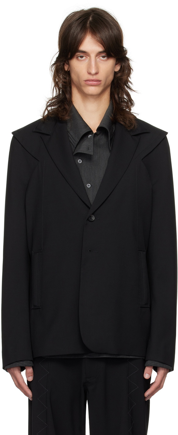 Kiko Kostadinov Black Triple Dart Tailored Jacket Kiko Kostadinov