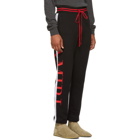 Amiri Black Striped Lounge pants