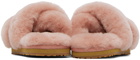 Mou Pink Criss-Cross Slippers