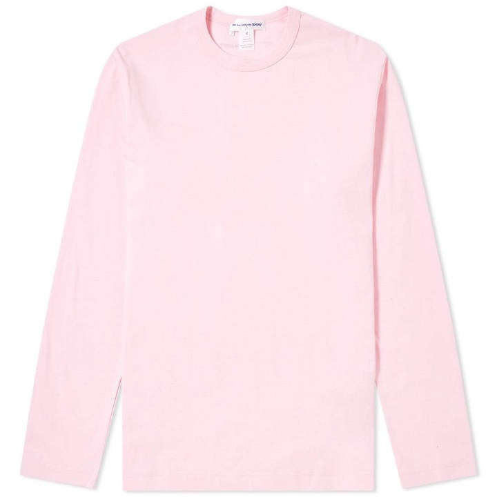 Photo: Comme des Garcons SHIRT Long Sleeve Logo Tee Pink