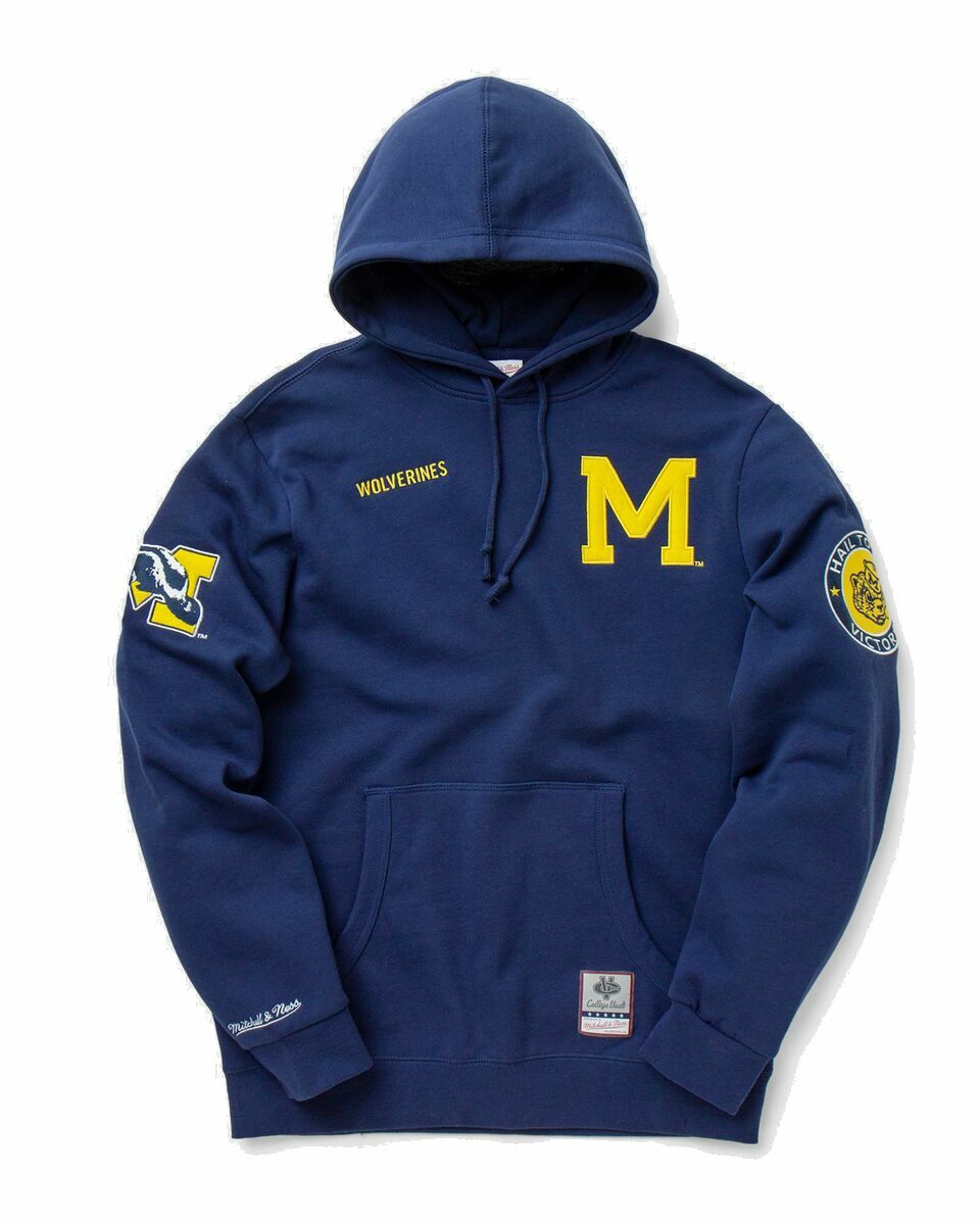 Photo: Mitchell & Ness Champ City Fleece Hoody   University Of Michigan Blue - Mens - Hoodies/Team Sweats