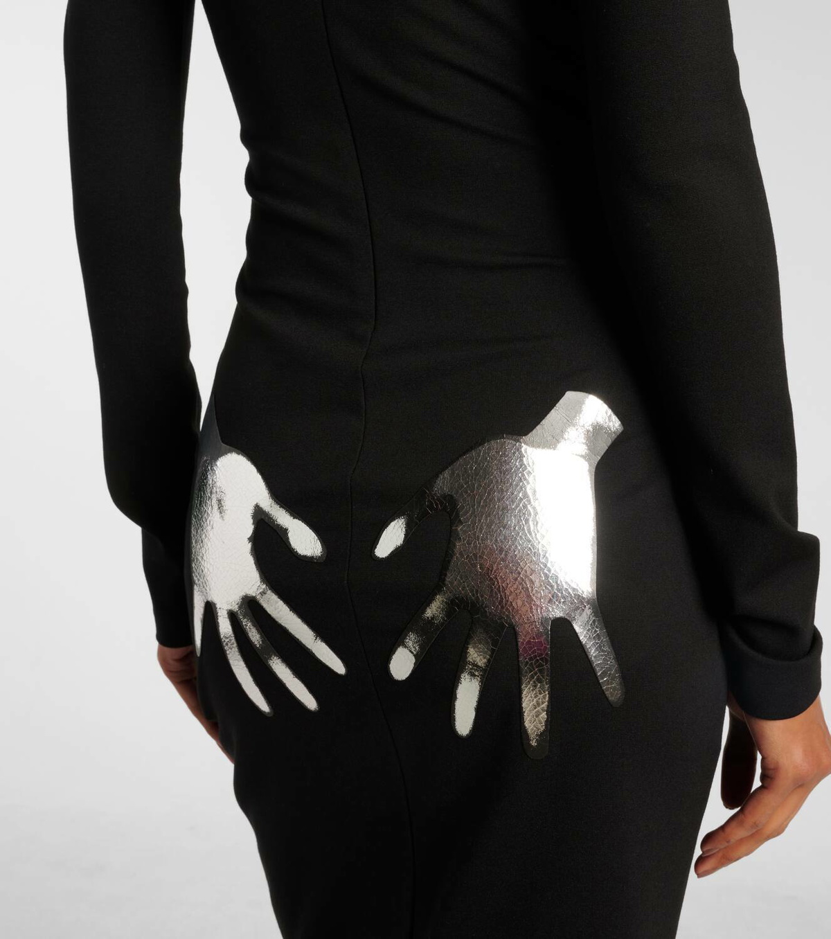 Area Patch-appliqué jersey midi dress