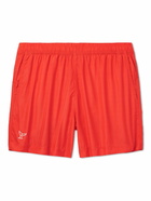 La Paz - Slim-Fit Mid-Length Embroidered Recycled Swim Shorts - Orange