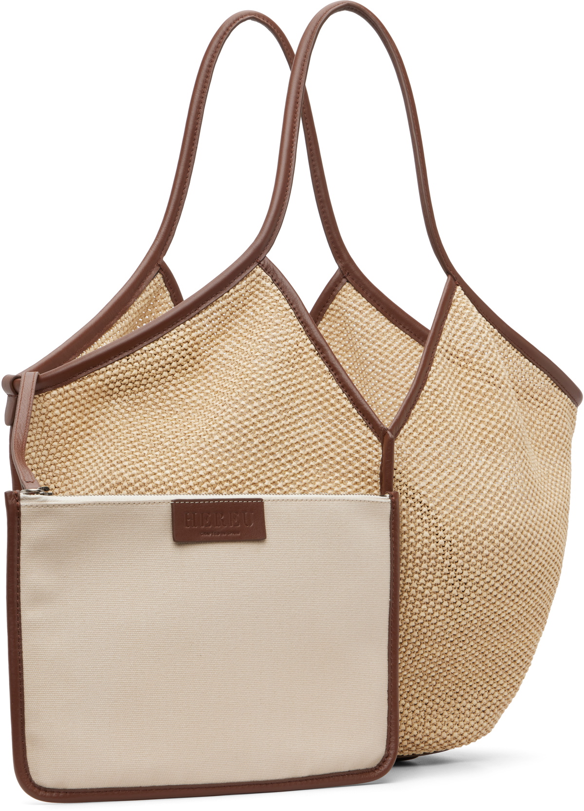HEREU Beige Calella Soft Raffia Tote