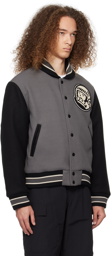 Billionaire Boys Club Gray Astro Varsity Bomber Jacket