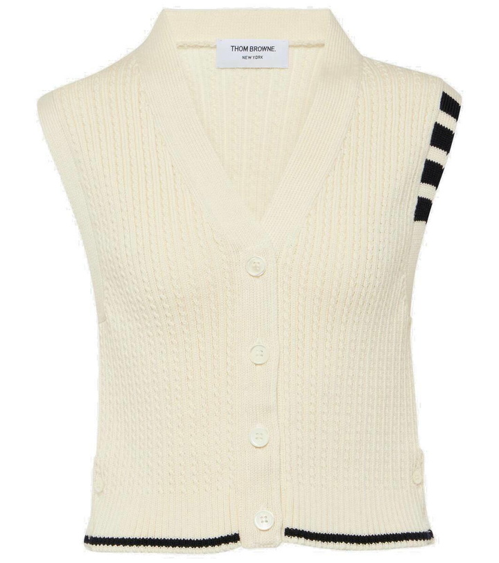 Photo: Thom Browne Striped wool sweater vest