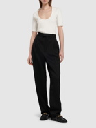 BOTTEGA VENETA Wool Grain De Poudre Pants