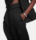 Alexandre Vauthier - High-rise pleated cotton pants