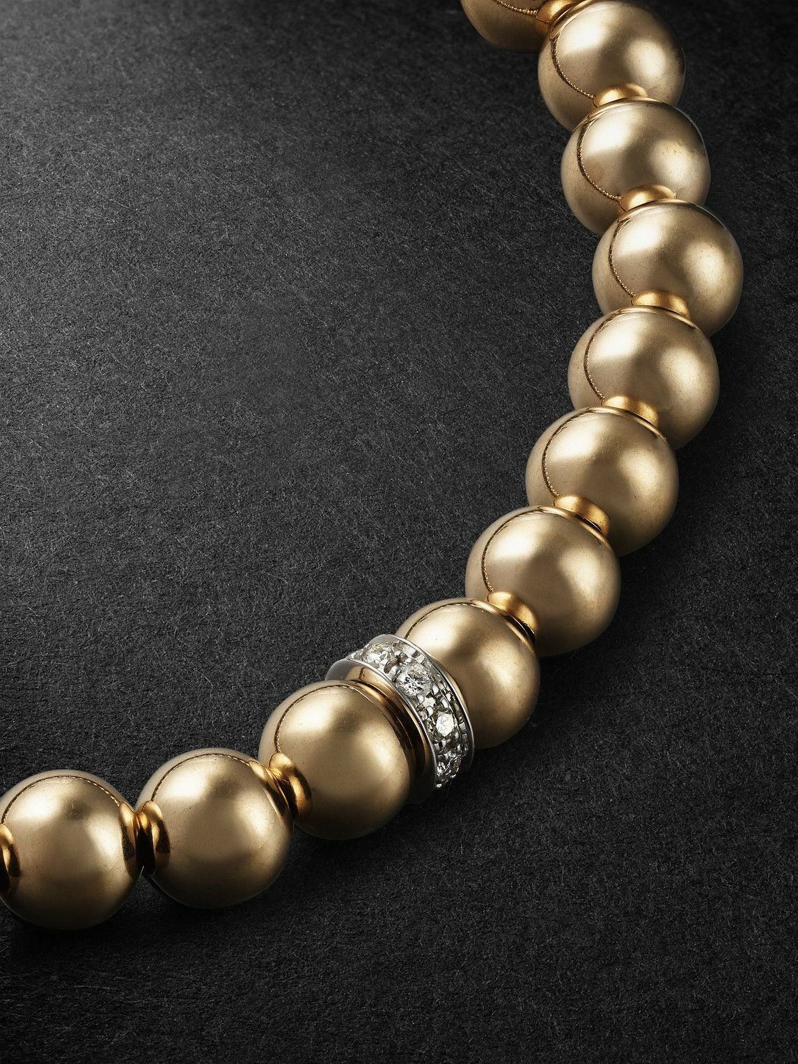 Sydney Evan - Gold and Silver Diamond Beaded Bracelet