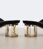 Saint Laurent Sip Cassandre leather thong sandals
