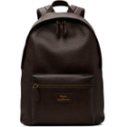 Polo Ralph Lauren Brown Pebbled Leather Backpack