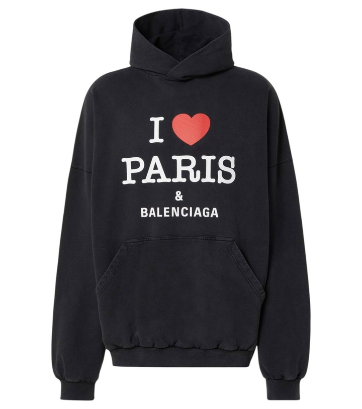 Photo: Balenciaga I Love Paris faded cotton hoodie