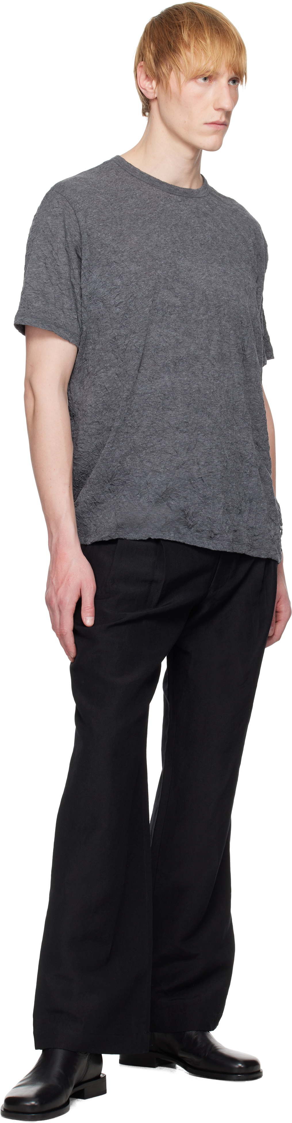 N.Hoolywood Black Tucked Trousers
