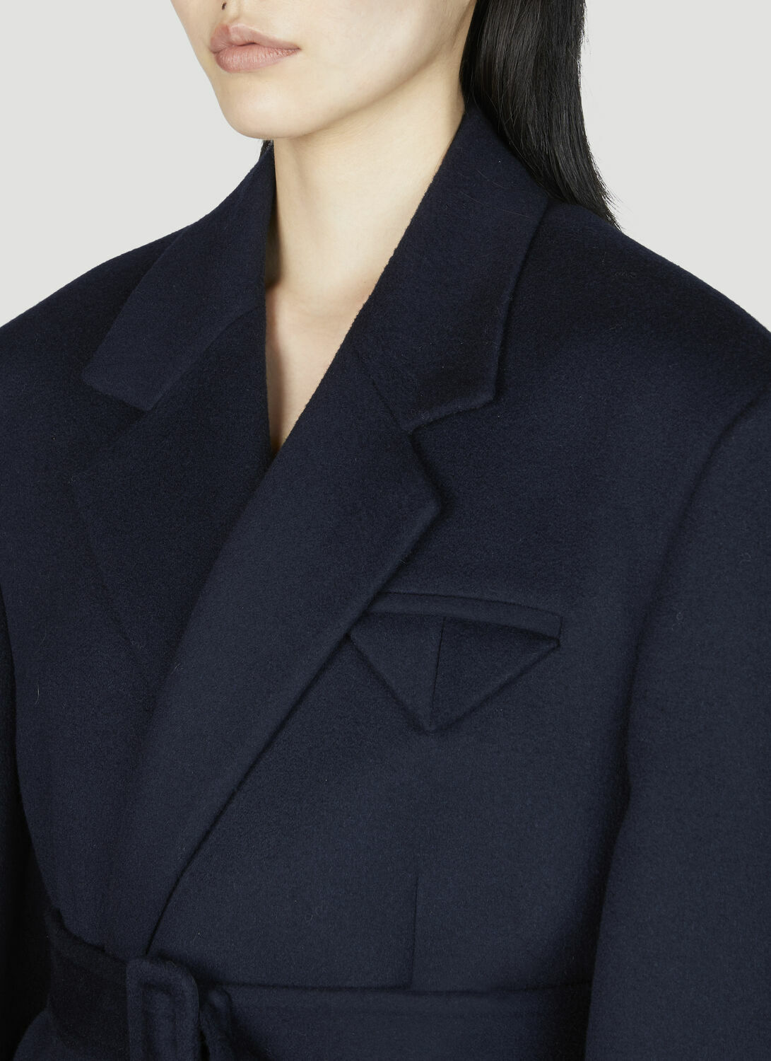 Bottega Veneta Double Wool Cashmere Belted Jacket