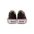 McQ Alexander McQueen Black and White Metal Logo Platform Sneakers