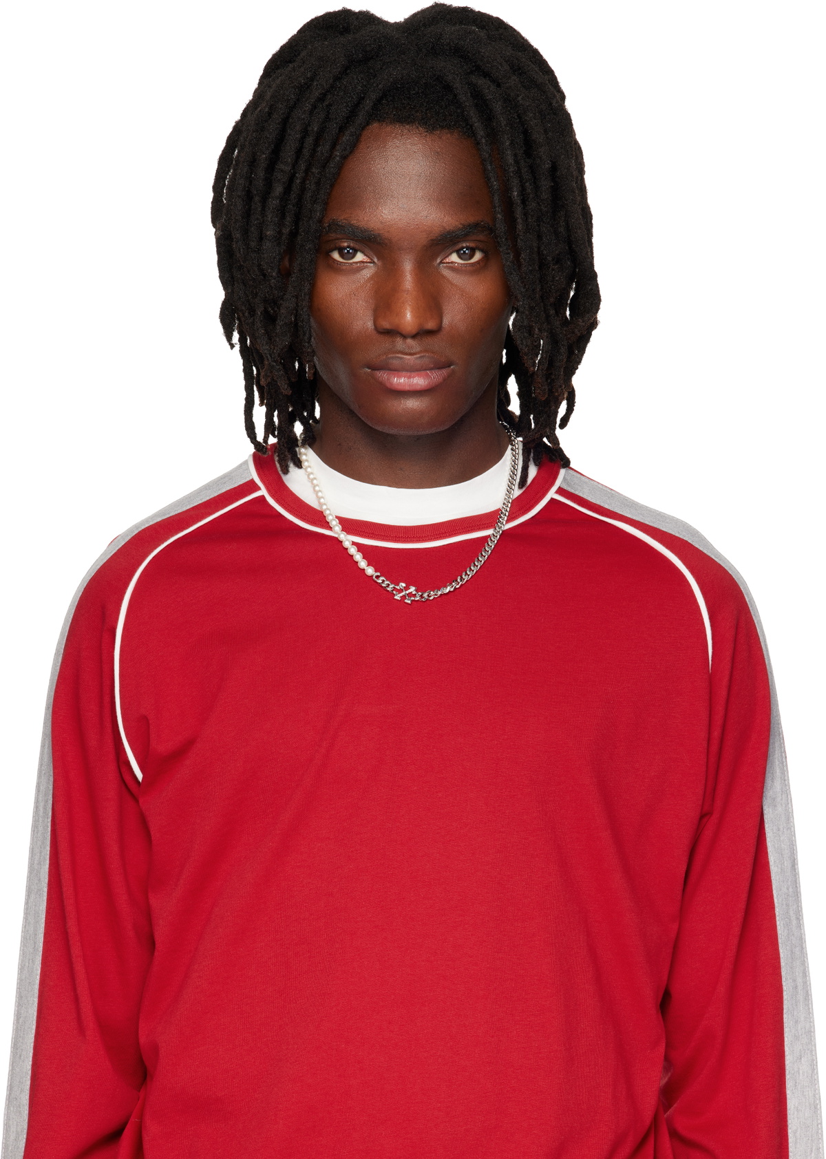 Off-White Arrow Faux-Pearl Chain Necklace