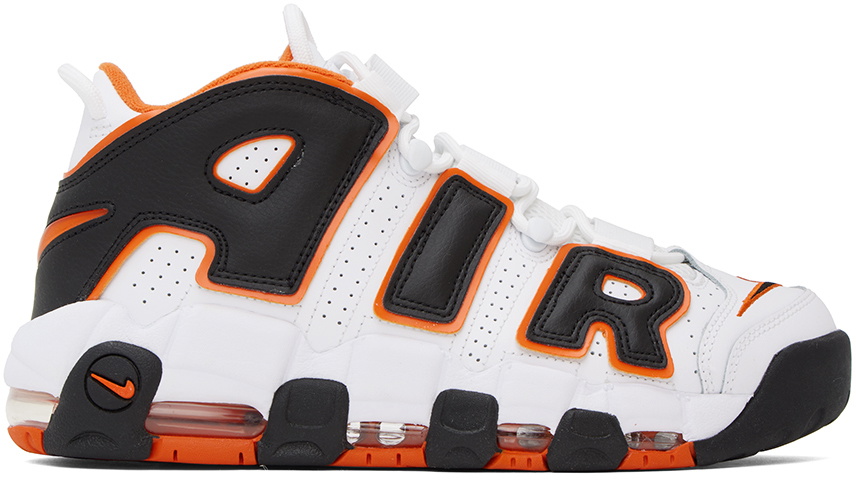 Nike White u0026 Orange Air More Uptempo '96 Sneakers