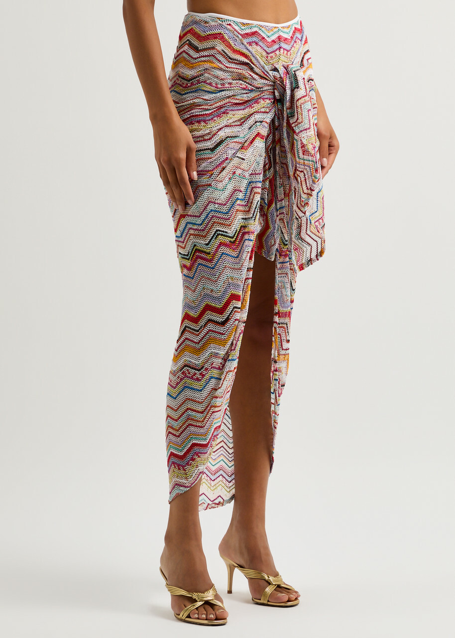 【Missoni】ニットラメショート Missoni Zigzag Layered Metallic Fine-knit Shorts
