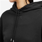 Courrèges Women's Elasticated Fleece Hoodie in Black
