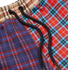 Burberry - Wide-Leg Checked Cotton-Blend Jersey Drawstring Shorts - Multi