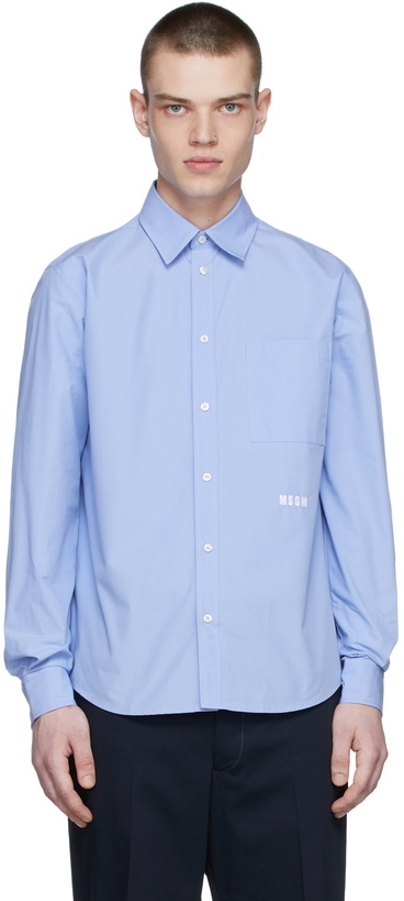 Photo: MSGM Blue Cotton Shirt