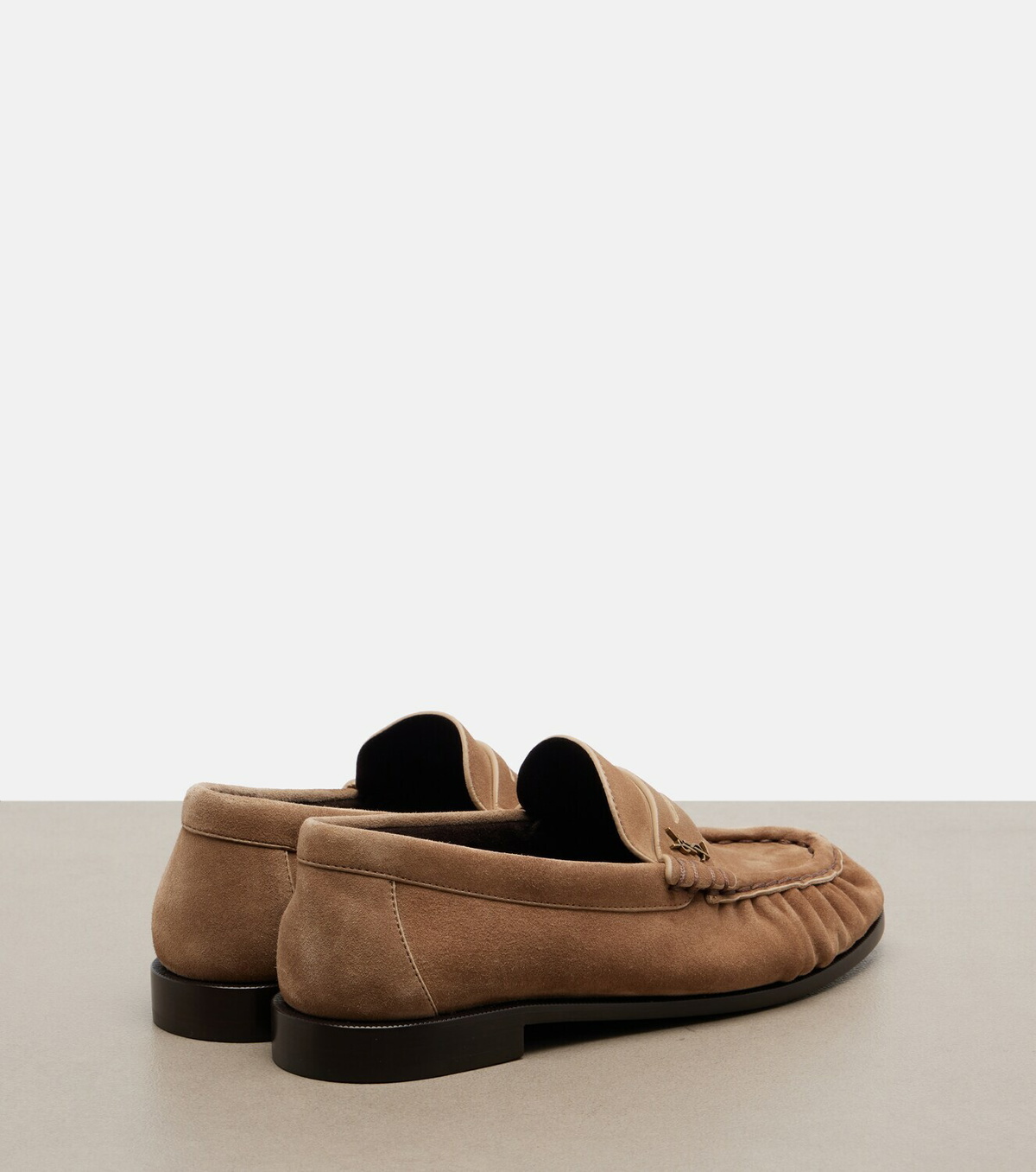 Saint Laurent Le Loafer suede penny loafers