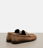 Saint Laurent Le Loafer suede penny loafers