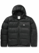 Nike - ACG Lunar Lake Logo-Embroidered Quilted Therma-FIT ADV Nylon-Ripstop Hooded Jacket - Black