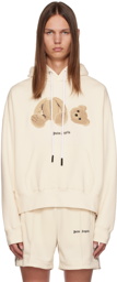 Palm Angels Beige Bear Hoodie