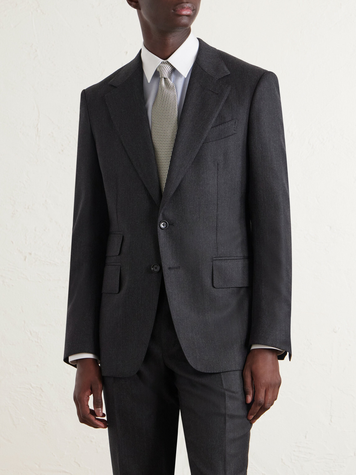 TOM FORD - Shelton Wool-Twill Suit Jacket - Gray