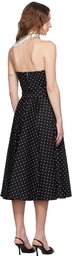 Dolce&Gabbana Black Polka Dot Midi Dress