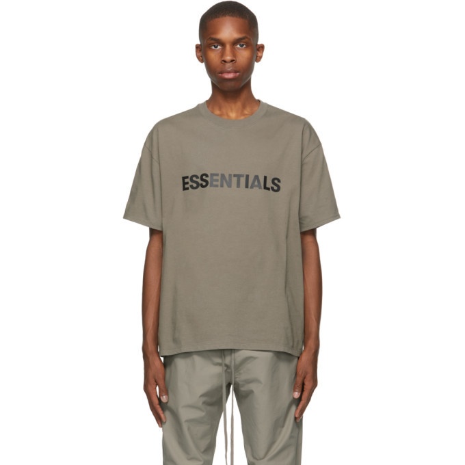 Photo: Essentials Taupe Logo T-Shirt