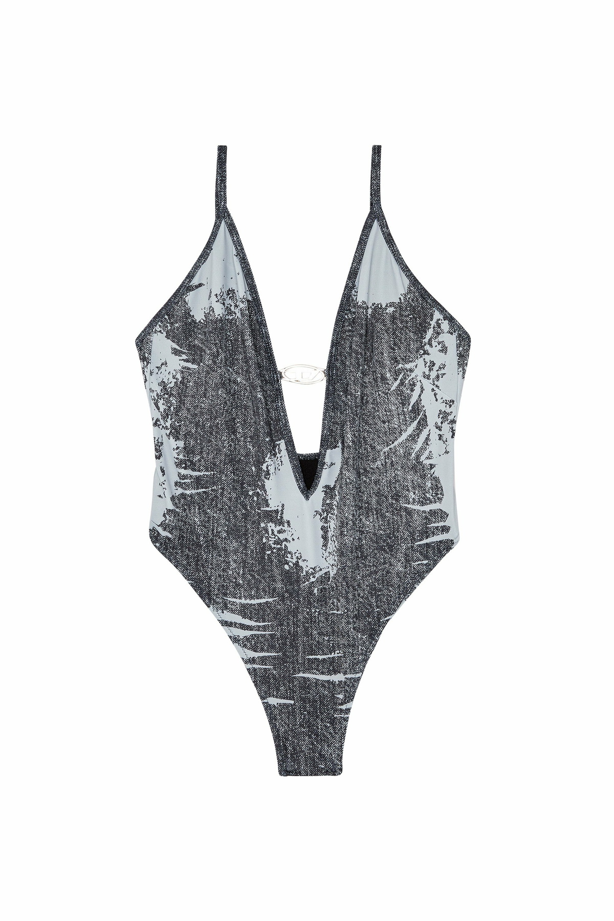 Diesel Swimsuit with denim print - Swimsuits Womens in Black