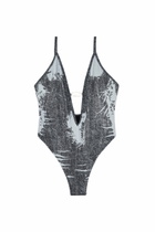 Diesel Swimsuit with denim print - Swimsuits Womens in Black