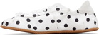 ABRA White & Black Dots Ballerina Sneakers