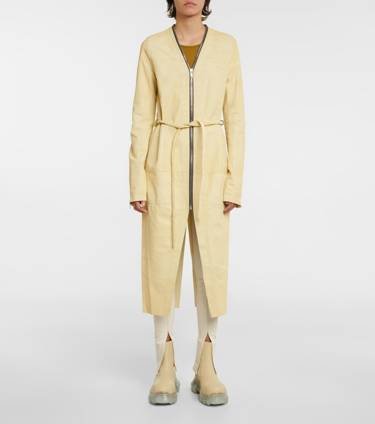 Rick Owens - Klaus distressed leather coat