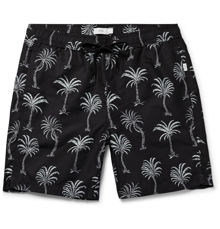 Photo: Onia - Charles Long-Length Printed Swim Shorts - Black