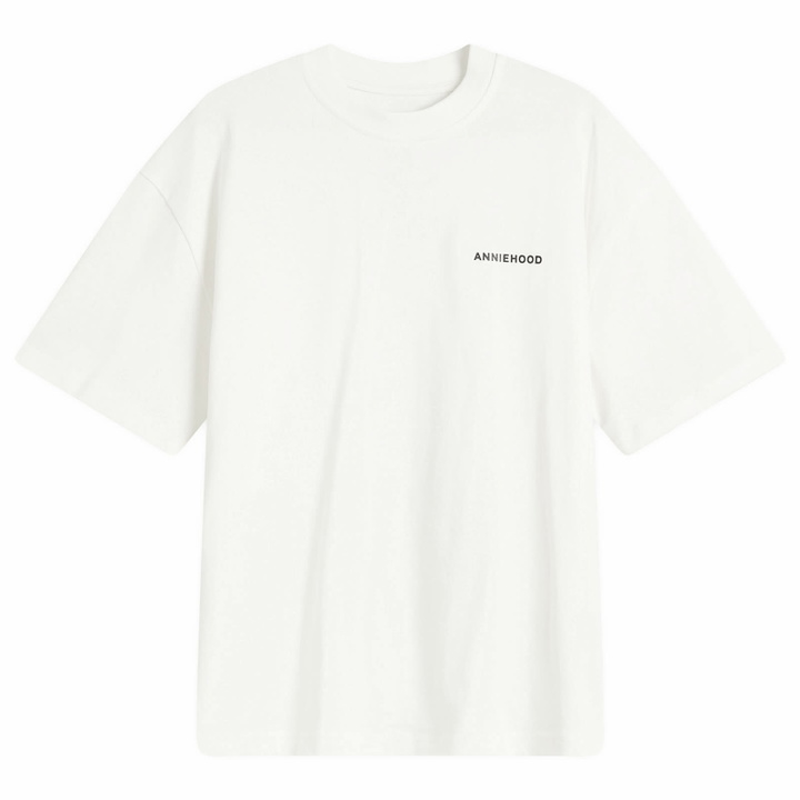 Photo: ANNIE HOOD Men's Mini Logo T-Shirt in White