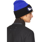 Fendi Blue and Black Bag Bugs Beanie