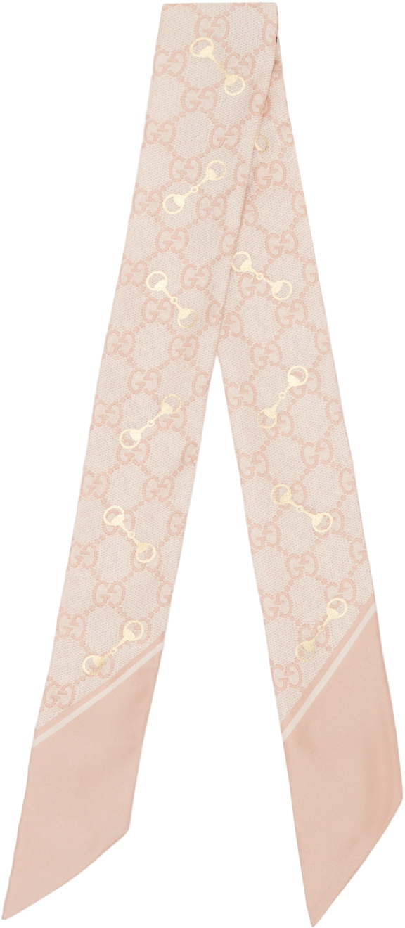 Gucci Pink Horsebit Scarf