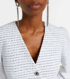 Alessandra Rich Fringed clip-on drop earrings