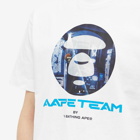 Men's AAPE Team Moon Head T-Shirt in White