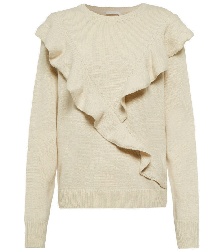 Photo: Chloe - Ruffle-trimmed cashmere sweater