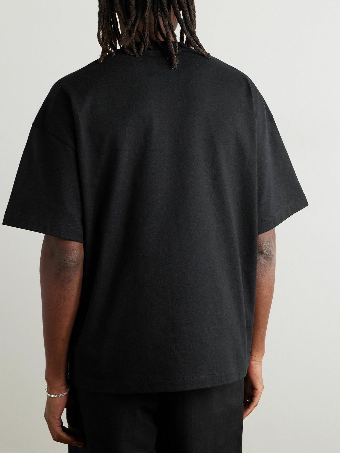 Jil Sander - Logo-Print Cotton-Jersey T-Shirt - Black Jil Sander