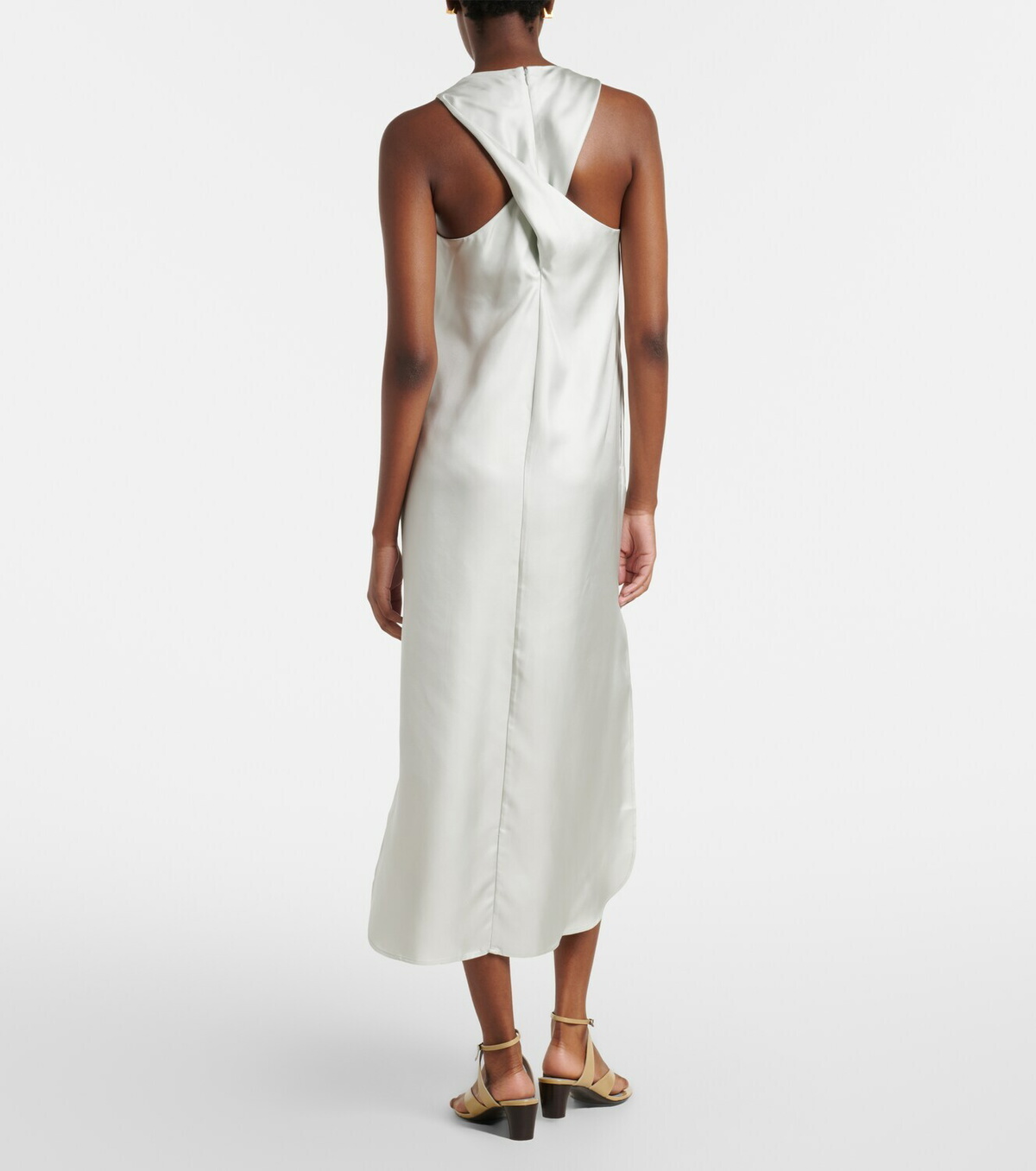 Loulou de Saison Paloma silk satin maxi dress