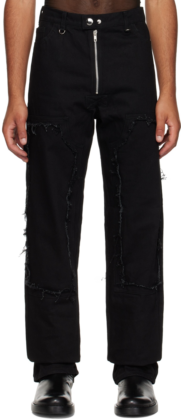Parnell Mooney Black Frayed Knee Jeans