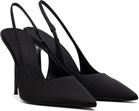 Paris Texas Black Lidia Slingback Heels