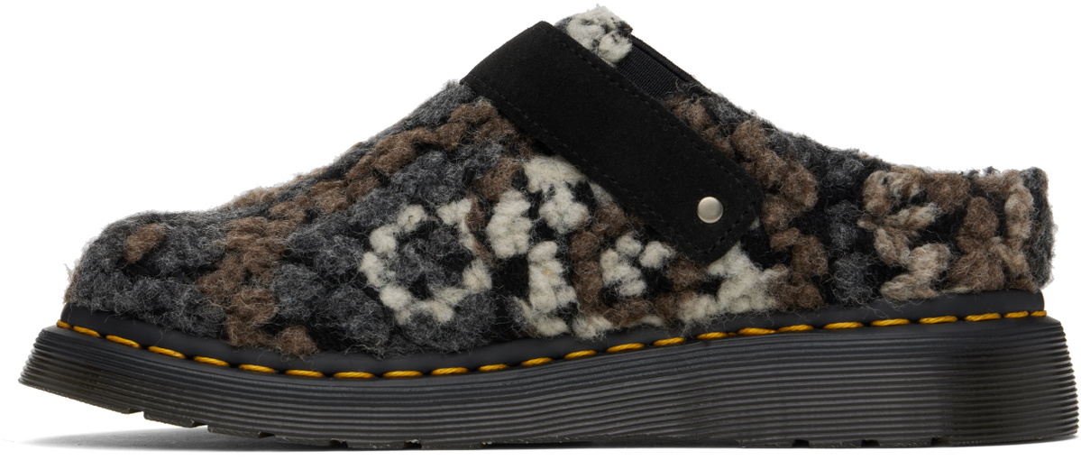 Dr Martens Isham Crochet Wool Suede Mules Black Beige Brown Mens Sz 10 Dr. Martens Dr. Martens Isham Crochet Wool Suede Mules in  main image 3